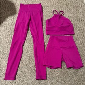 Jo + Jax 3 price dancewear set. Pants, shorts, and crop tank